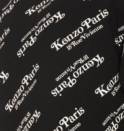 Shop Kenzo All-over Logo Printed Crewneck T-shirt T-shirt In Black