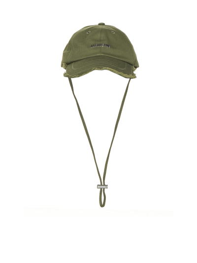 Shop Jacquemus Hat In Khaki