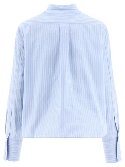Shop Jil Sander Thursday Striped Buttoned Shirt In Celeste