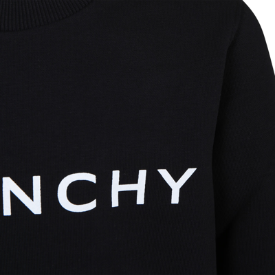 Shop Givenchy Black Sweatshirt For Boy With Logo In Nero
