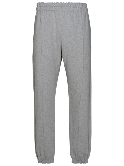 Shop Gcds Logo Embroidered Track Pants In Grey