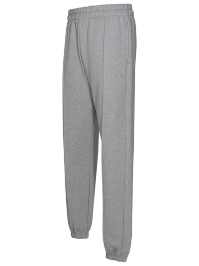 Shop Gcds Logo Embroidered Track Pants In Grey