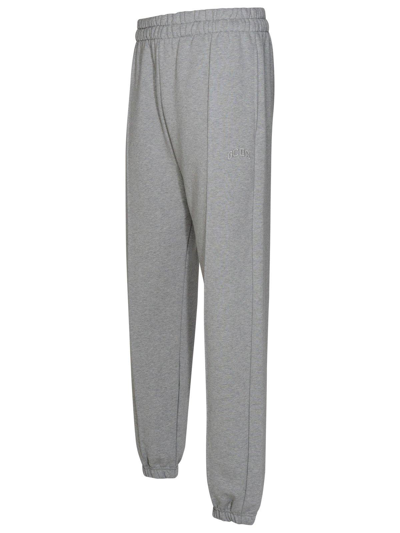 Gcds Embroidered-logo Track Pants In Grey