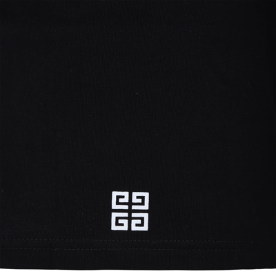 Shop Givenchy Black T-shirt For Kids With Logo In Nero
