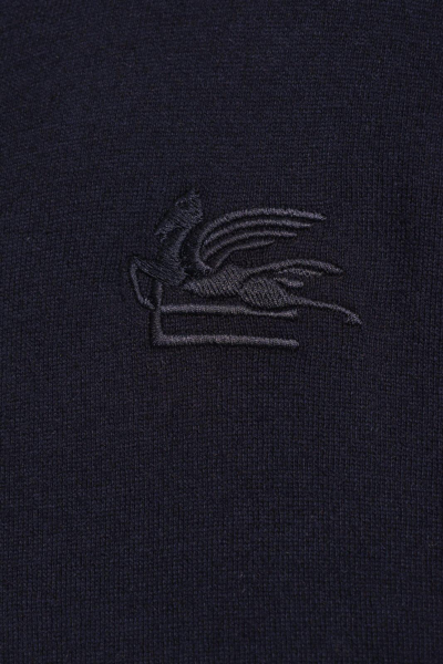 Shop Etro Pegaso Embroidered Knit Cardigan