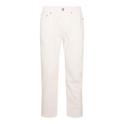 Shop Palm Angels Straight Leg Jeans In Bianco