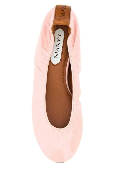 Shop Lanvin Ruched Detail Ballerina Shoes