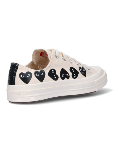 Shop Comme Des Garçons Play Low Converse Multi Heart Chuck 70 Sneakers In Bianco