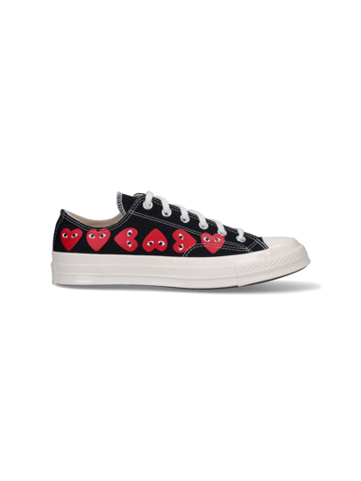 Shop Comme Des Garçons Play Low Converse Multi Heart Chuck 70 Sneakers In Nero