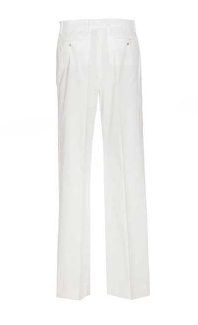 Shop Dolce & Gabbana Flared Gabardine Pants In Bianco