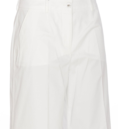 Shop Dolce & Gabbana Flared Gabardine Pants In Bianco