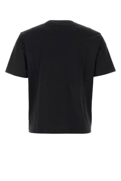 Shop Palm Angels Black Cotton T-shirt In Nero