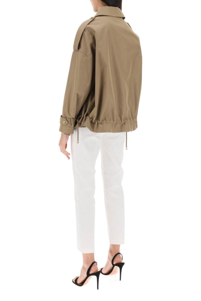 Shop Pinko Drawstring Hem Jacket In Marrone