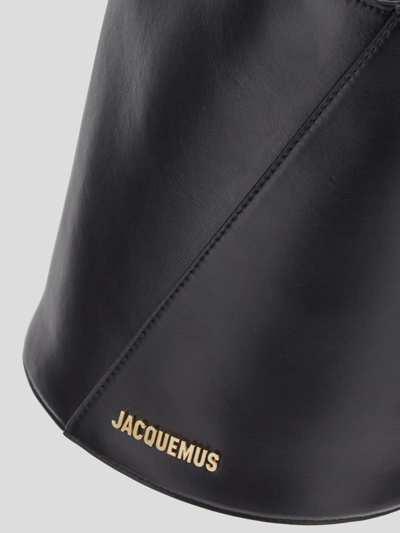 Shop Jacquemus Mini Knotted Bucket Bag In Black