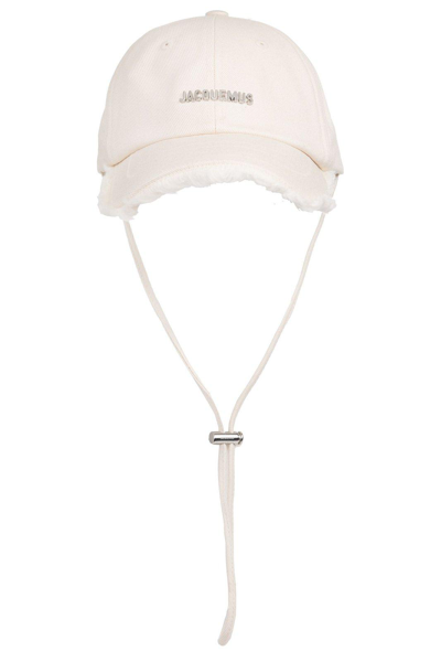 Shop Jacquemus Jacquemu La Casquette Artichaut Fringe Baseball Cap In White