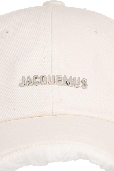 Shop Jacquemus Jacquemu La Casquette Artichaut Fringe Baseball Cap In White