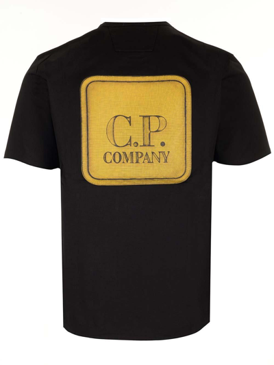 Shop C.p. Company Graphic Badge Crewneck T-shirt In Black