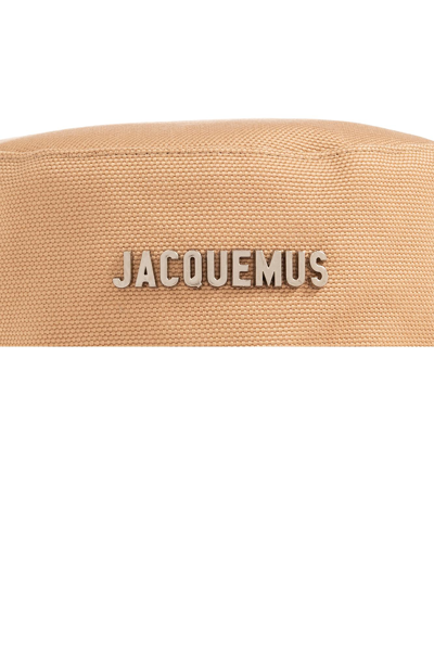 Shop Jacquemus Bucket Hat With Logo In Beige