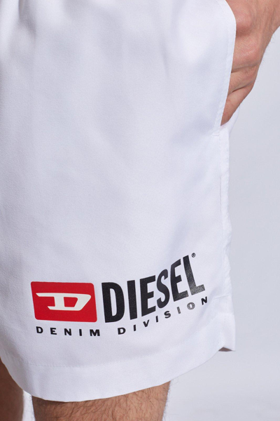 Shop Diesel Bmbx-ken-37 Swimming Shorts In Bianco