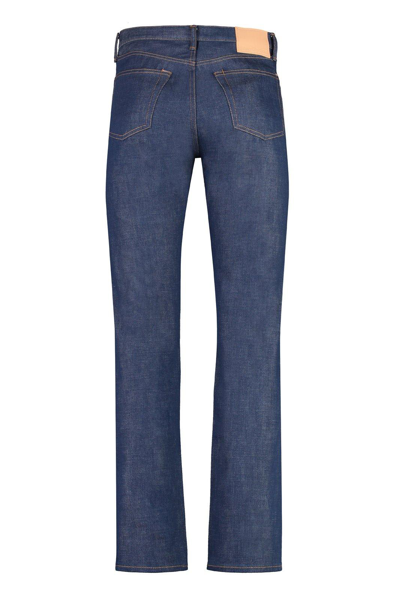 Shop Acne Studios 5 Pocket Straight Leg Jeans In Blue