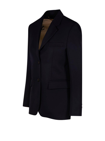 Shop Golden Goose Single Breasted Tailored Blazer In Blue