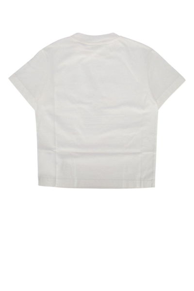 Shop Palm Angels Logo-printed Crewneck T-shirt In Bianco