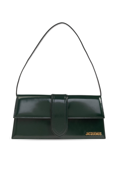 Shop Jacquemus Le Bambino Long Shoulder Bag In Green