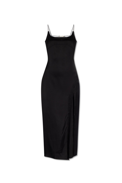 Shop Jacquemus Notte Slip Dress In Black