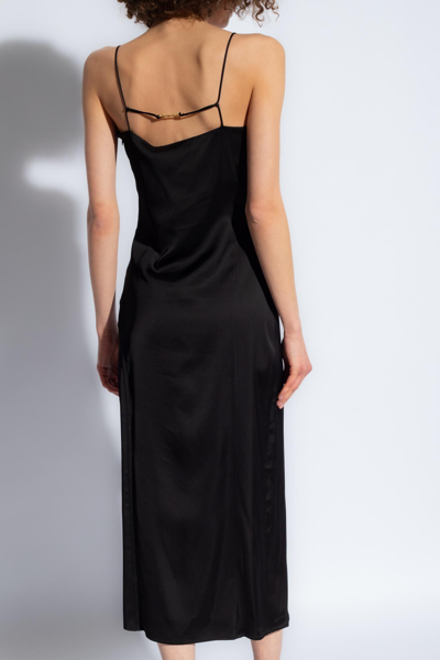 Shop Jacquemus Notte Slip Dress In Black