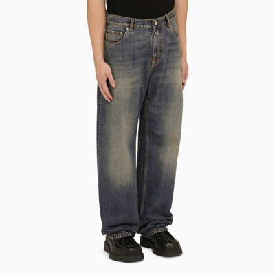 Shop Etro Washed Blue Boyfriend Jeans In Denim