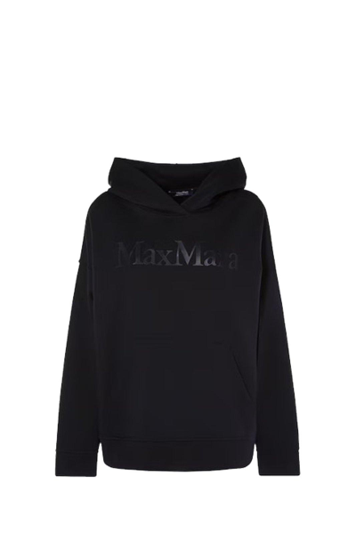 Shop 's Max Mara Logo Printed Hoodie In Black