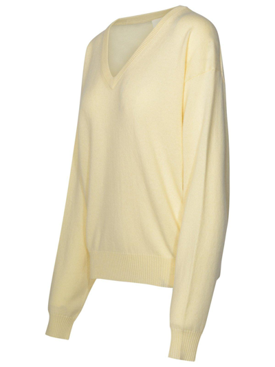 Shop Sportmax V-neck Long-sleeved Jumper In Yellow