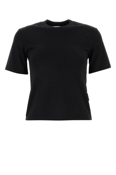 Shop Palm Angels Black Cotton T-shirt