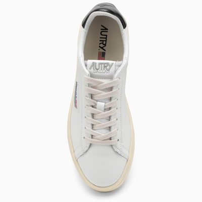 Autry Medalist White Low Top Sneakers With Contrasting Heel Tab In Leather Woman In Multi