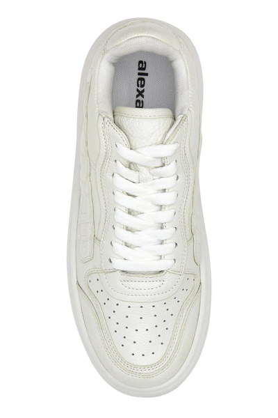 Shop Alexander Wang White Leather Puff Sneakers In Optic White
