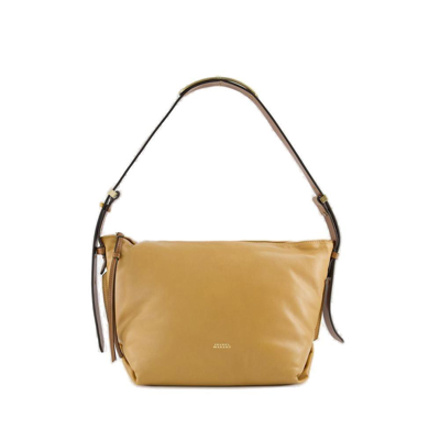 Shop Isabel Marant Leyden Zipped Shoulder Bag In Beige