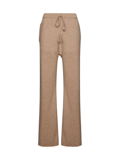 Shop Maison Margiela Drawstring Knitted Trousers In Beige