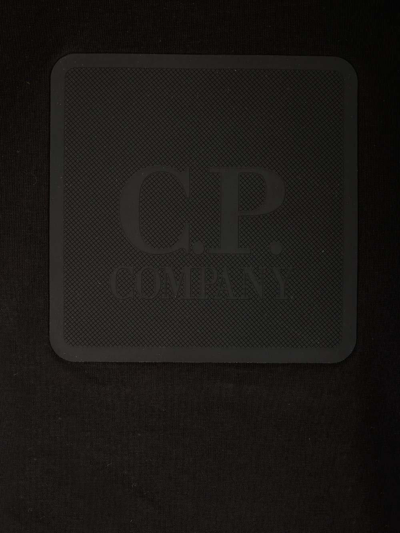 Shop C.p. Company Logo Badge Crewneck T-shirt In Black