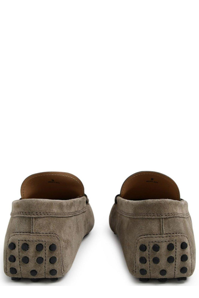 Shop Tod's Gommino Penny-bar Driving Shoes In Grigio
