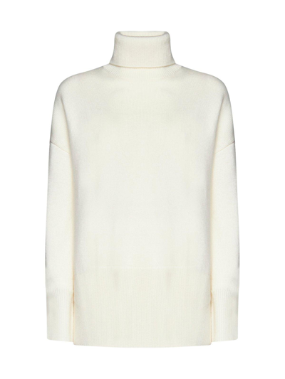 Shop P.a.r.o.s.h Roll-neck Knitted Jumper In Bianco