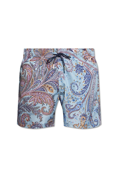 Shop Etro Paisley-print Swim Shorts In Multicolor