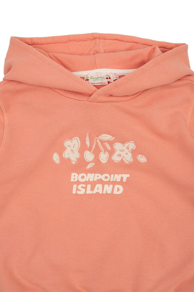 Shop Bonpoint Tita Graphic-printed Drop Shoulder Hoodie In Pink