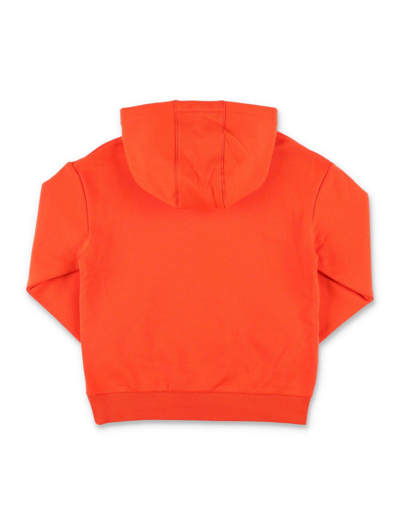 Shop Kenzo Boke Logo-printed Long Sleeved Hoodie In Orange