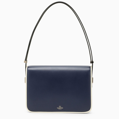 Shop Valentino Two-tone Leather Shoulder Bag In Blu