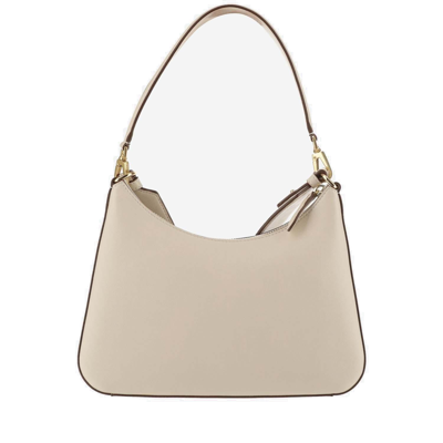 Shop Stella Mccartney Small Logo-detailed Shoulder Bag In Bianco