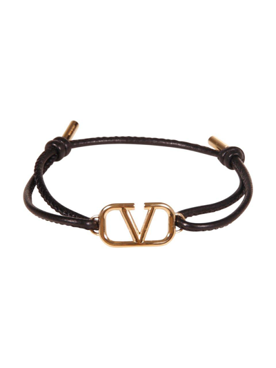 Shop Valentino Vlogo Signature Bracelet In Nero