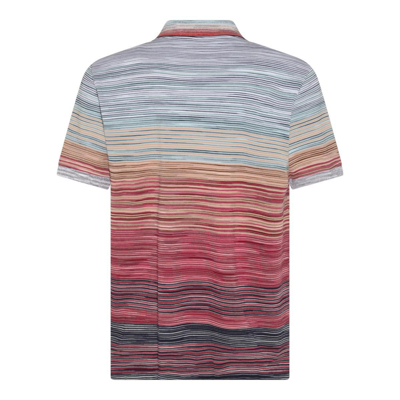Shop Missoni Space-dyed Straight Hem Polo Shirt In Rosso