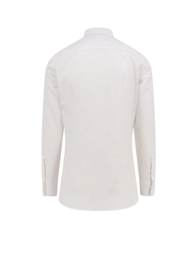 Shop Givenchy 4g Embroidered Long-sleeved Shirt In White