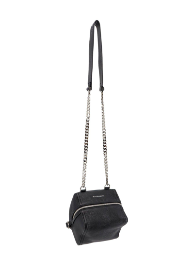 Shop Givenchy Pandora Zip-up Mini Crossbody Bag In Black