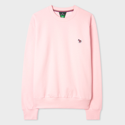Shop Ps By Paul Smith Women's Pink Zebra Logo Cotton Sweatshirt